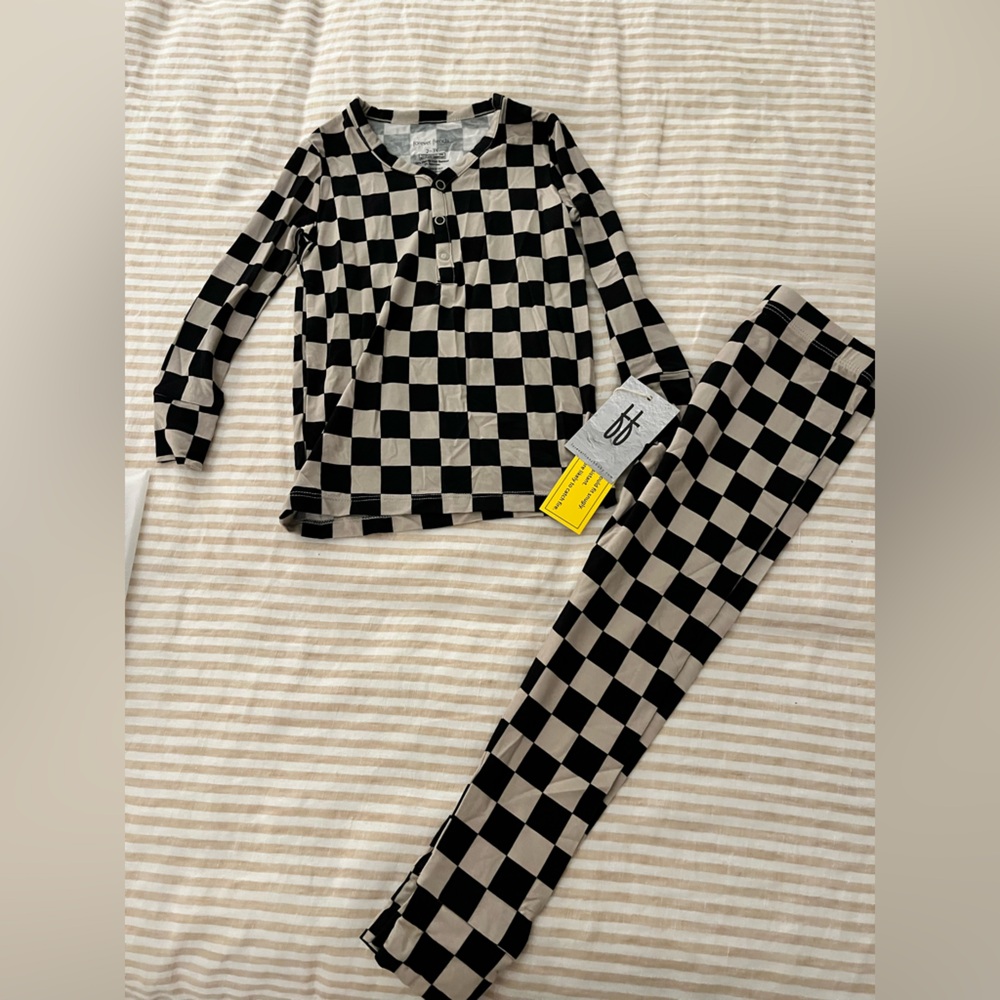 NWT- Forever French Checkered Pajama set
